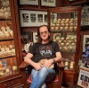 Geddy Lee with hist baseball collection - photo via Christie's auctions